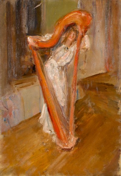 Woman with a Harp by Albert de Belleroche